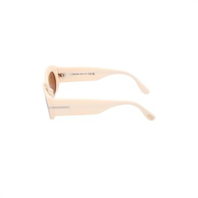 Tom Ford Tf 1187 25E 52 Kadın Oval Beyaz Kemik Güneş Gözlüğü
