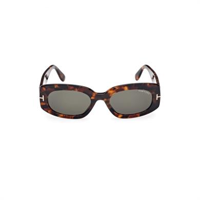 Tom Ford Tf 1187 52N 52 Kadın Oval Kırçıllı Kahverengi Kemik Güneş Gözlüğü