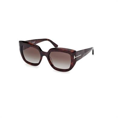 Tom Ford Tf 1192 52B 53 Kadın Oval Kırçıllı Kahverengi Kemik Güneş Gözlüğü