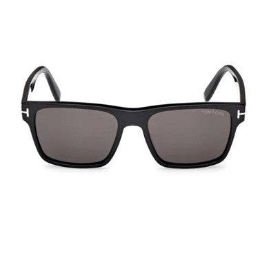 Tom Ford TF 1205S 01AG 55 Unisex Dikdörtgen Siyah Kemik Güneş Gözlüğü