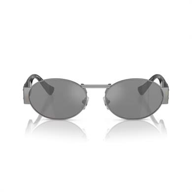 Versace 2264 10016G 56 Unisex Oval Gümüş Metal Güneş Gözlüğü