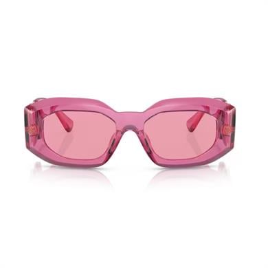 Versace 4425U 542184 54 Kadın Geometrik Şeffaf Pembe Kemik Güneş Gözlüğü