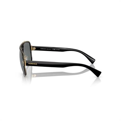 Versace VE 2199 100281 56 Erkek Damla Siyah Metal Polarize Güneş Gözlüğü