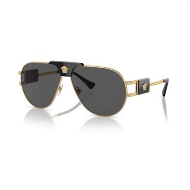 Versace VE 2252 100287 63 Erkek Pilot Gold Metal Güneş Gözlüğü 