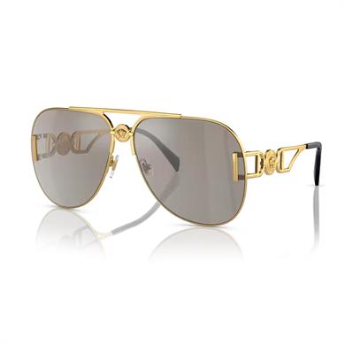 Versace VE 2255 10026G 63 Unisex Gold Aynalı Damla Güneş Gözlüğü