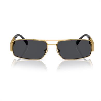 Versace VE 2257 100287 60 Erkek Gold Metal Dikdörtgen Güneş Gözlüğü