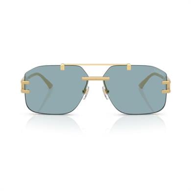 Versace VE 2275 100280 60 Erkek Geometrik Gold Metal Güneş Gözlüğü