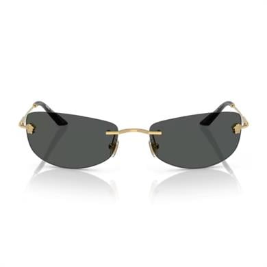 Versace VE 2279 100287 60 Erkek Dikdörtgen Gold Metal Güneş Gözlüğü