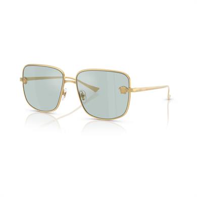 Versace VE 2282 10029C 59 Aynalı Unisex Kare Gold Metal Güneş Gözlüğü