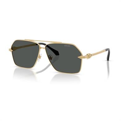 Versace VE 2284 100287 63 Erkek Geometrik Gold Metal Güneş Gözlüğü