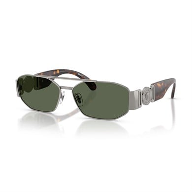 Versace VE 2287 100171 58 Erkek Geometrik Gri Metal Güneş Gözlüğü