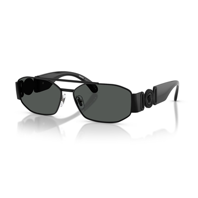 Versace VE 2287 126187 58 Erkek Geometrik Siyah Metal Güneş Gözlüğü