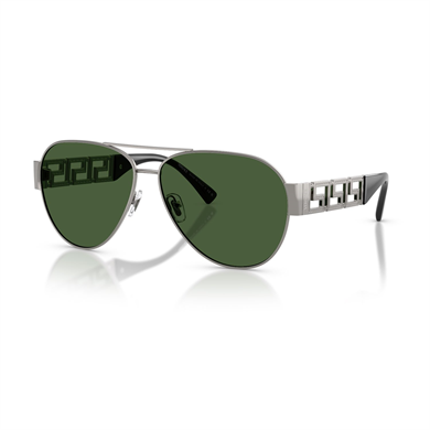 Versace VE 2289 100071 61 Erkek Pilot Gri Metal Güneş Gözlüğü