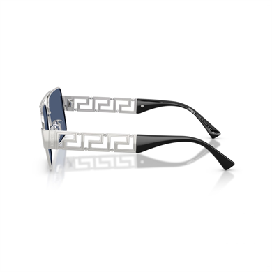 Versace VE 2290 100180 61 Erkek Dikdörtgen Gümüş Metal Güneş Gözlüğü