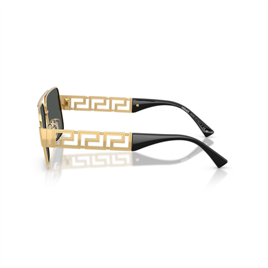 Versace VE 2290 100287 61 Erkek Dikdörtgen Gold Metal Güneş Gözlüğü