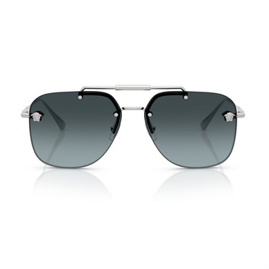 Versace VE 2296 1000V1 60 Kadın Geometrik Gümüş Metal Güneş Gözlüğü