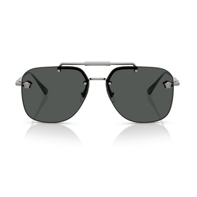 Versace VE 2296 100187 60 Kadın Geometrik Gun Metal Güneş Gözlüğü