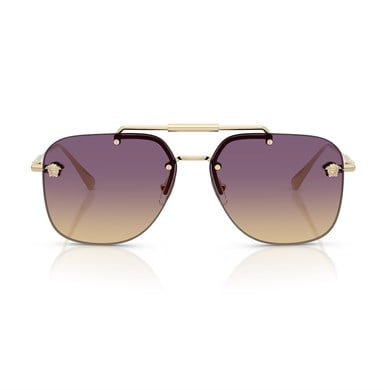 Versace VE 2296 125270 60 Kadın Geometrik Gold Metal Güneş Gözlüğü