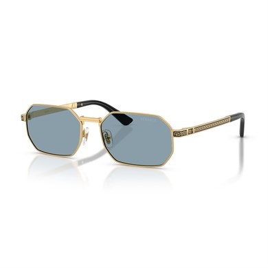 Versace VE 2297 100280 54 Erkek Geometrik Gold Metal Güneş Gözlüğü