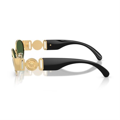 Versace VE 2299 100271 56 Unisex Oval Gold Metal Güneş Gözlüğü