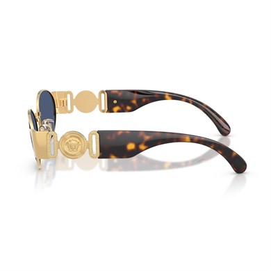 Versace VE 2299 100280 56 Unisex Oval Gold Metal Güneş Gözlüğü