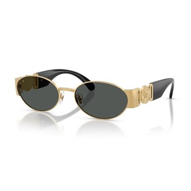 Versace VE 2299 100287 56 Unisex Oval Gold Metal Güneş Gözlüğü