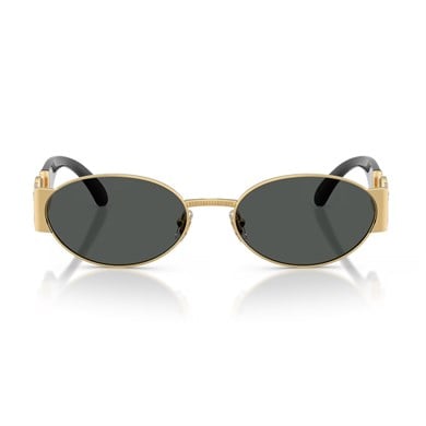 Versace VE 2299 100287 56 Unisex Oval Gold Metal Güneş Gözlüğü