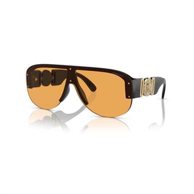 Versace VE 4391 GB17 48 Unisex Geometrik Siyah Kemik Güneş Gözlüğü