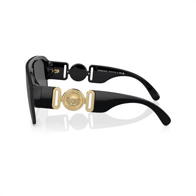 Versace VE 4391 GB187 48 Unisex Geometrik Siyah Kemik Güneş Gözlüğü