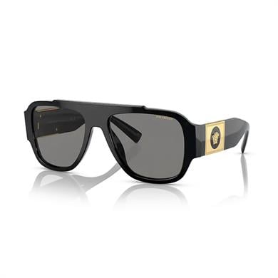 Versace VE 4436U GB181 57 Polarize Erkek Siyah Kemik Güneş Gözlüğü