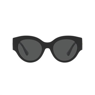 Versace Ve 4438B Gb187 52 Kadın Yuvarlak Siyah Kombine Güneş Gözlüğü