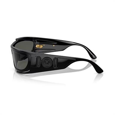 Versace VE 4446 GB187 67 Erkek Siyah Dikdörtgen Güneş Gözlüğü