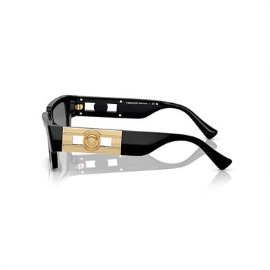 Versace VE 4459 GB187 54 Unisex Dikdörtgen Siyah Kemik Güneş Gözlüğü