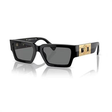 Versace VE 4459 GB187 54 Unisex Dikdörtgen Siyah Kemik Güneş Gözlüğü