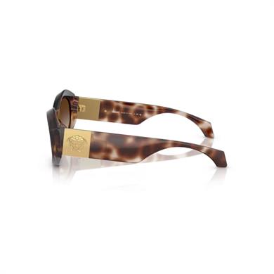 Versace VE 4466U 54613B 54 Kadın Geometrik Kırçıllı Kahverengi Kemik Güneş Gözlüğü