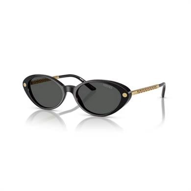 Versace Ve 4469 Gb187 54 Kadın Oval Siyah Kombine Güneş Gözlüğü