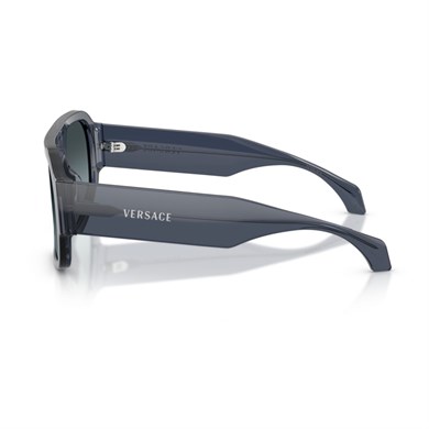 Versace VE 4508U 5538V1 56 Erkek Kare Şeffaf Mavi Kemik Güneş Gözlüğü