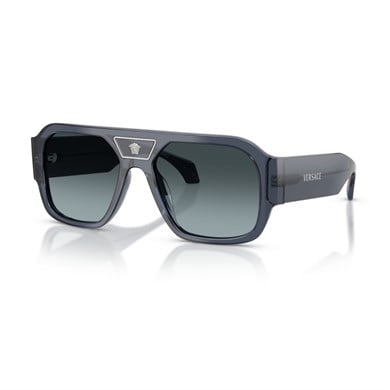 Versace VE 4508U 5538V1 56 Erkek Kare Şeffaf Mavi Kemik Güneş Gözlüğü
