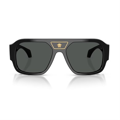 Versace VE 4508U GB187 56 Erkek Kare Siyah Kemik Güneş Gözlüğü