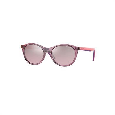 Vogue Junior VJ 2015 27617A 48 Çocuk Oval Şeffaf Pembe Kemik Güneş Gözlüğü