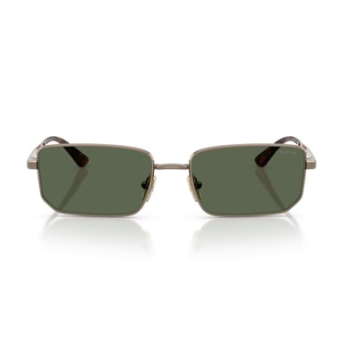 Vogue VO 4352S 513871 56 Unisex Dikdörtgen Kahverengi Metal Güneş Gözlüğü