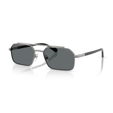 Vogue VO 4356S 518781 57 Erkek Polarize Geometrik Gun Metal Güneş Gözlüğü
