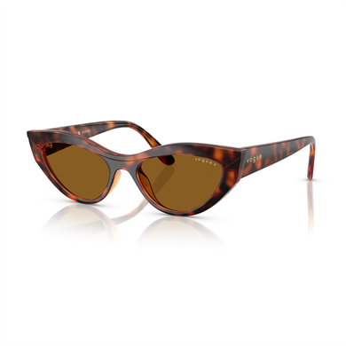 Vogue VO 5637SU W65683 52 Kadın Polarize Cat Eye Kırçıllı Kahverengi Kemik Güneş Gözlüğü