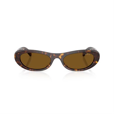 Vogue VO 5695SU W65683 53 Kadın Polarize Oval Kırçıllı Kahverengi Kemik Güneş Gözlüğü