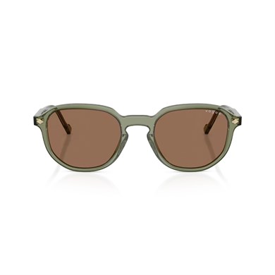 Vogue VO 5707S 318773 51 Unisex Oval Şeffaf Yeşil Kemik Güneş Gözlüğü
