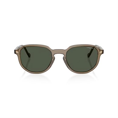 Vogue VO 5707S 32939A 51 Unisex Polarize Oval Şeffaf Kahverengi Kemik Güneş Gözlüğü