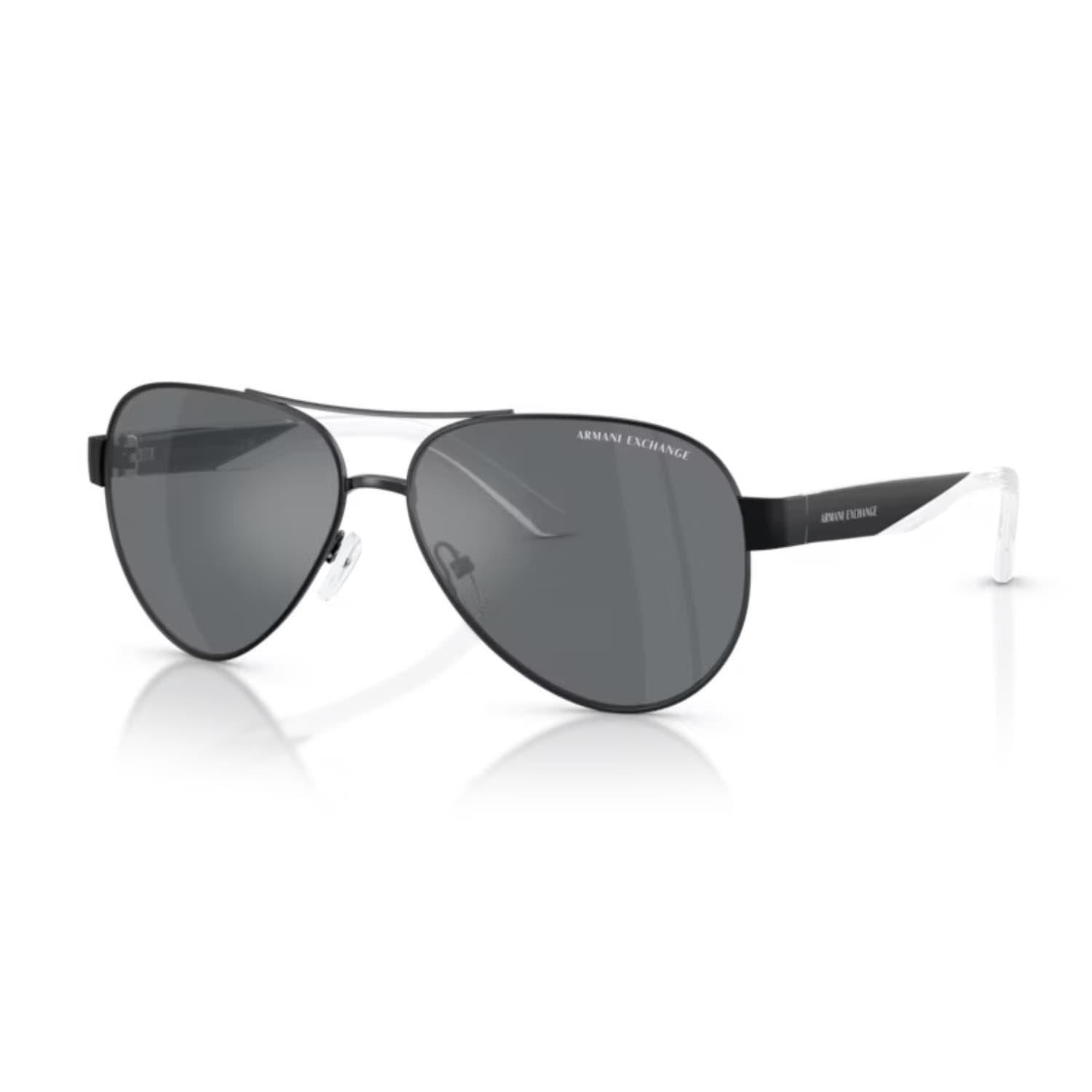 Armani Exchange AEX 2034S 60636G 59 Erkek Pilot Siyah Metal Güneş Gözlüğü