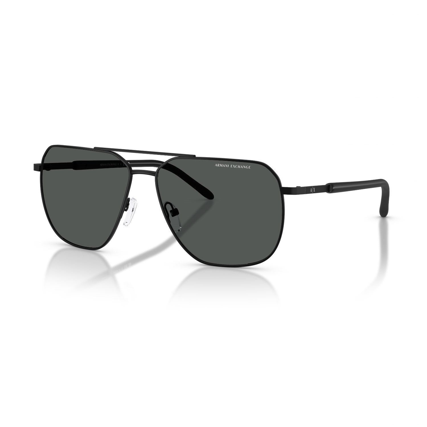 Armani Exchange AEX 2057S 600087 59 Erkek Pilot Siyah Metal Güneş Gözlüğü