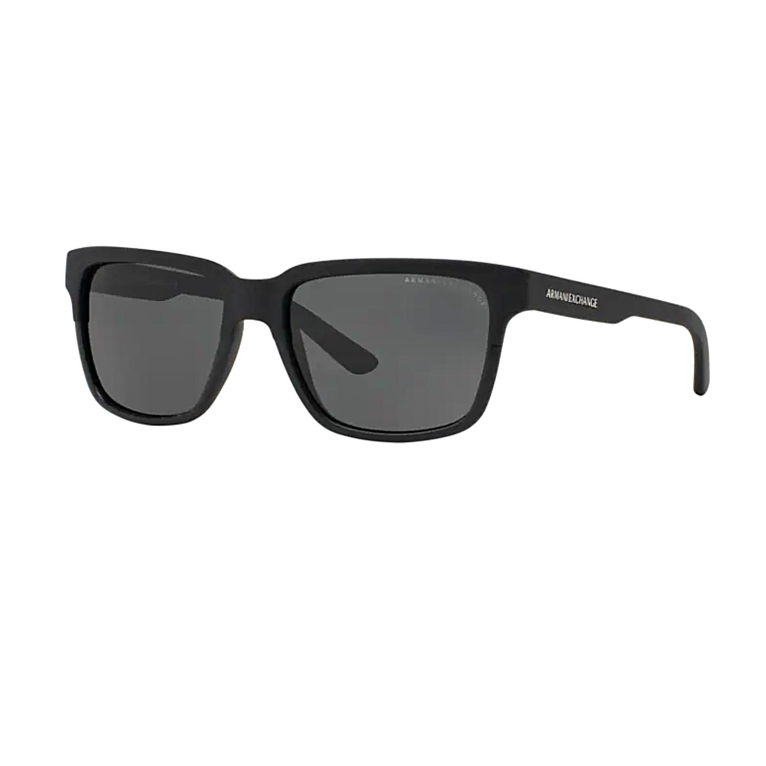 Armani Exchange AEX 4026S 812287 56 Unisex Kare Siyah Kemik Güneş Gözlüğü