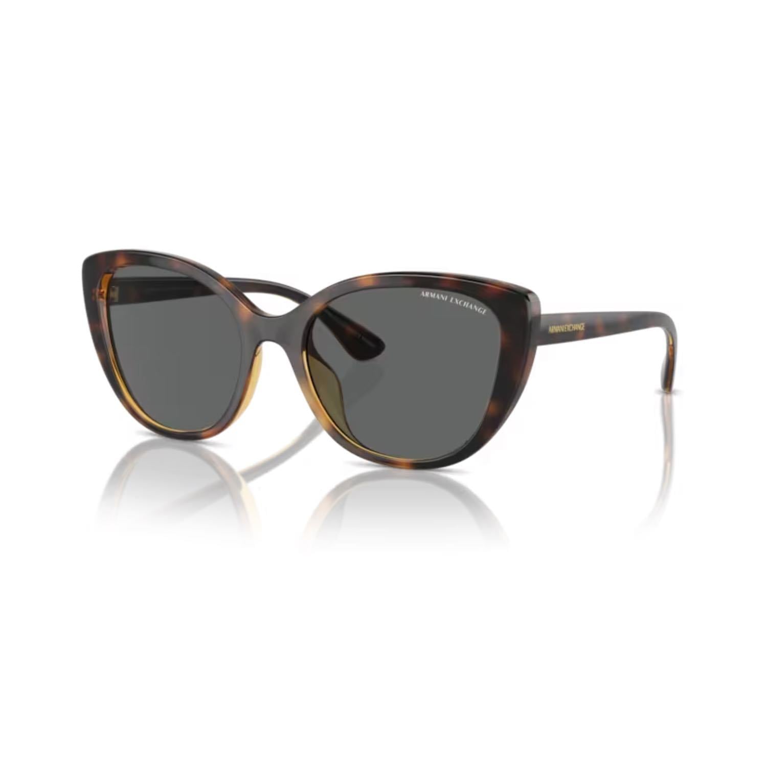 Armani Exchange AEX 4111SU 821387 54 Kadın Cat Eye Kırçıllı Kahverengi Kemik Güneş Gözlüğü